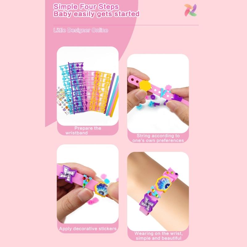 Kids Art Craft Set For Ages 5-12 Years Old Educational DIY Bracelet Making Toy With Beads Charms