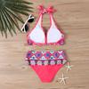 Plus Size Kvinner Mote Sexy Rundhals One Piece Bikini Set Slim The Sky Is Full of Stars Print Badedrakter