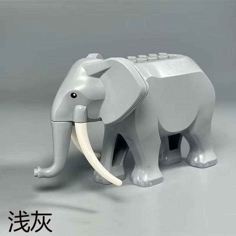 MOC Animal Scene Building Blocks Zoo Elephants Giraffes Chimpanzee Camels Goats Camel Parrots Pigeon Accessories Bricks Toys N09