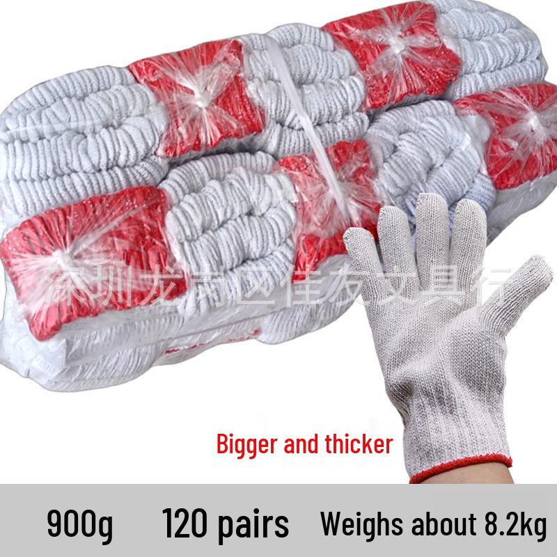 Unisex Anti-Slip Breathable Work Gloves - 120 Pairs, 600-900g, Wear-Resistant