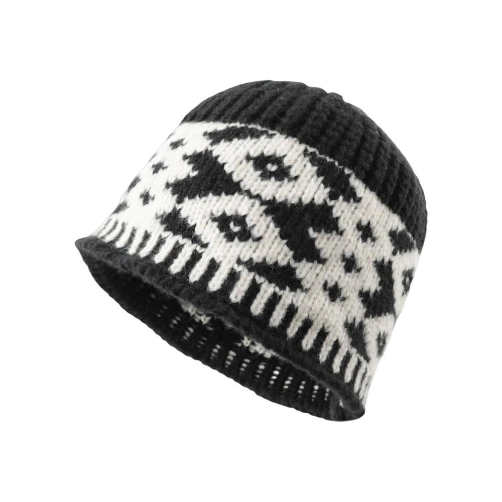 Retro Diamond Knitted Hat for Women Versatile Autumn and Winter Warm Ear Protection Cold Hat Knitted Wool Hat Bucket Fisherman Hat