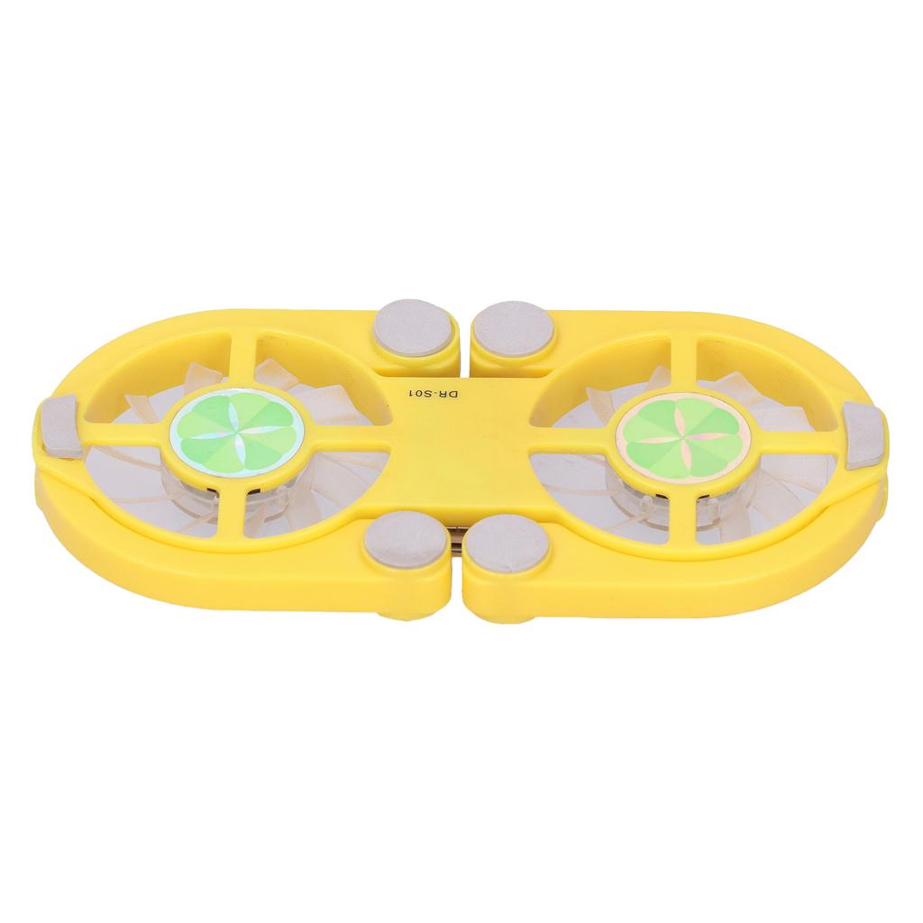Folding USB Laptop Cooling Pad Double Fans 500RPM-2500RPM Low Noise for NotebookYellow