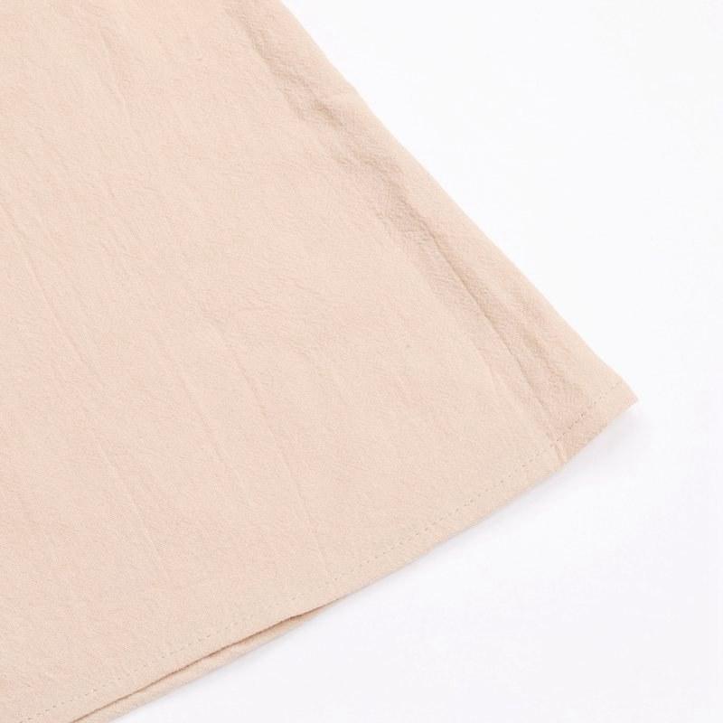 Šaty Halter Sling Chic All Match Slim Jednobarevné Bavlněné Povlečení Elegantní šaty S-XXL