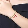 Handmade Fruit Beads Bracelet Fashion Wrist Jewelry Chain Wristband Copper Texture Suitable for Parties and Celebration