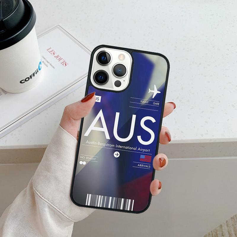 Funny Airport Code Phone Case For iPhone 17 Air 16 pro max 15 14 plus 12 13 Shell Cover coque