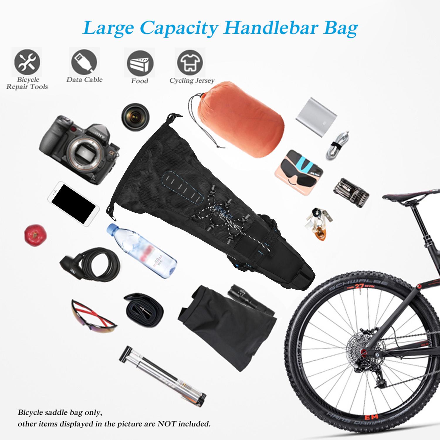 Shoemst Waterproof Bike Bag Bicycle Saddle Bag Pannier Cycle Mtb Mountain Road Bike Tail Seat Bag Adjustable 3L 10L