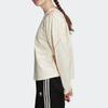 Adidas Originals Cropped Sweater Striped College Sweatshirt Women Sweaters Peach FM1952