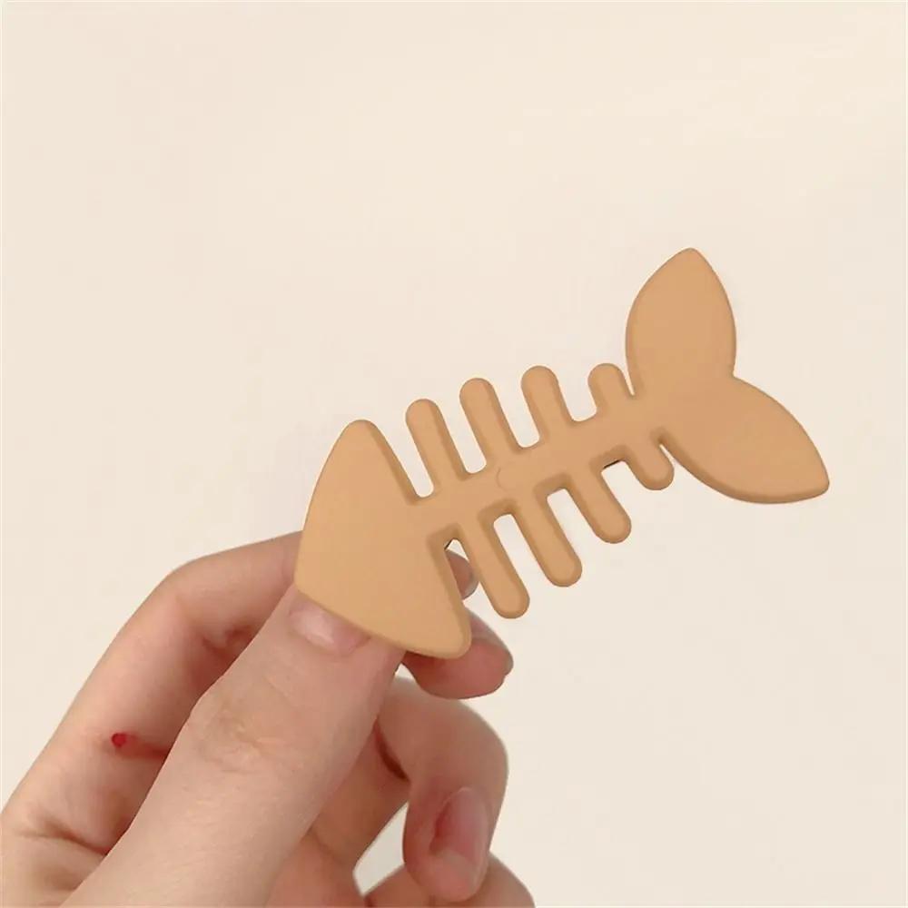Simple Animal Fish Bone Hair Clip Plastic Headwear Geometry Hair Accessories Y2k Barrettes Girls