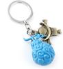 3D Alloy Keychain One Piece Devil Fruit Straw Hat Skull Sabo Brothers Luffy Ace Bag Charm Character Metal Popular Anime Goods Decoration Collection