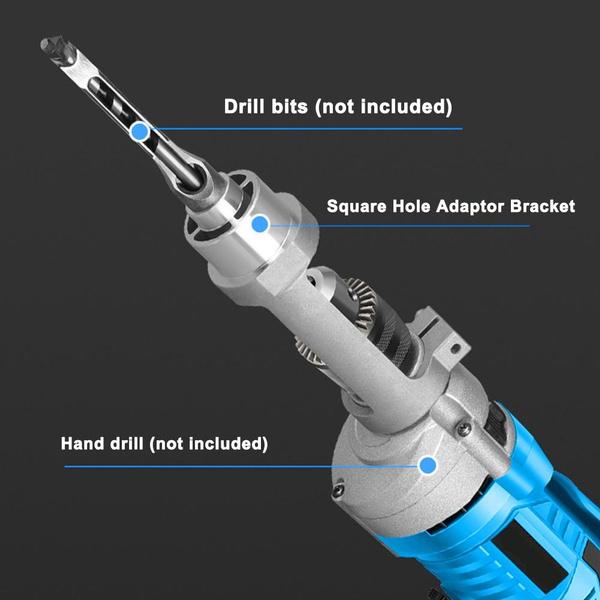 1PC Aluminum Hole Drill Bit Adapter Woodworking Fixing Bracket Drill Bit Professional Attachment Joint Mortiser Bit for Hand Drill