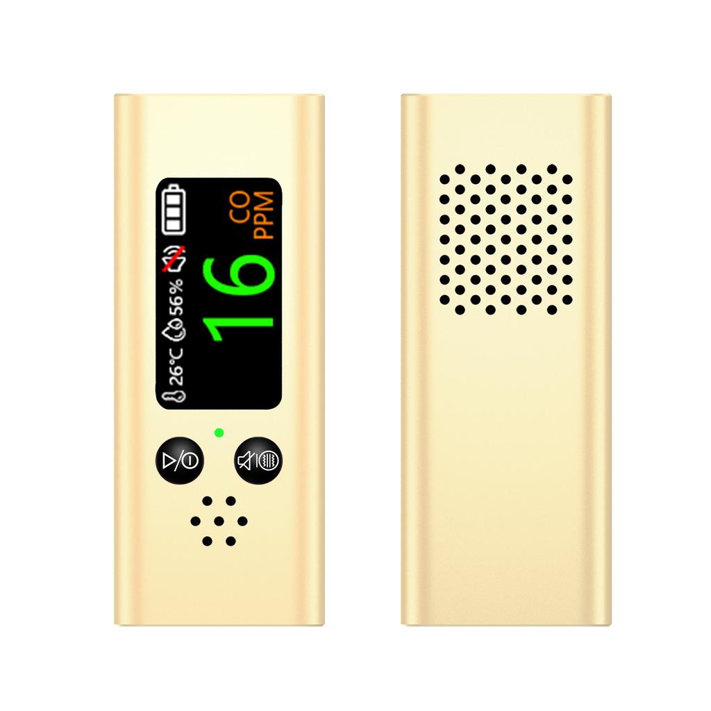 2025 NEW 3-in-1 Portable Carbon Monoxide Detector Mini Accurate Rechargeable Travel CO Temp/Humidity Detector with Loud Alarm