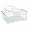 Naturéo Two-tier Dish Drainer, White Polypropylene