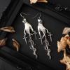 Gothic Hand Sword Snake Dangle Earrings, Snake Sword Dangle Earrings, Gothic, Vikings, Witchy, Medieval, Viking, Boho