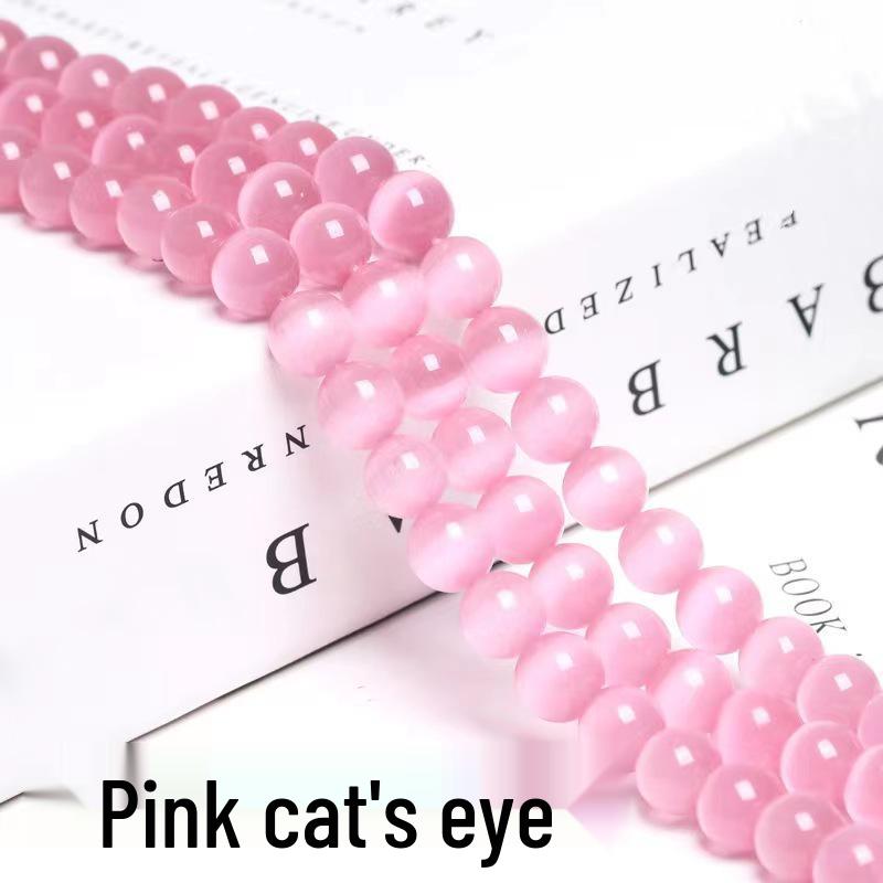 Cat's Eye Stone Jewelry Accessories: Loose Round Beads for DIY Stringing