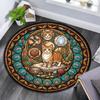 Wild Cats Symbols Round Area Rug Under Office Chairs Bedroom Living Room Home Decor