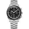 PAGANI DESIGN Men's Quartz Chronograph Watch Black/White Stainless Steel Case Waterproof Business Dress Watch