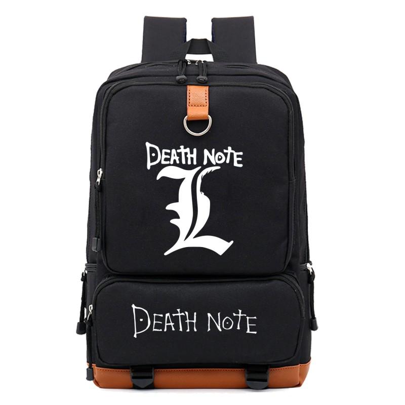 Zaino Cosplay Anime Death Note per Adolescenti Studenti Grande Capacità Borsa da Scuola da Viaggio con Stampa Personaggio