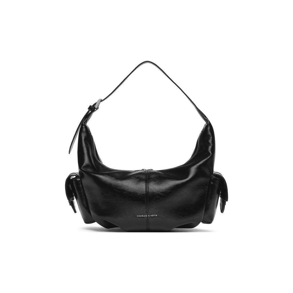 Charles & Keith Small CK 26 Summer Hobo Fashion Faux Waxed Leather PU Shoulder Bag Women bags CK2-80782837
