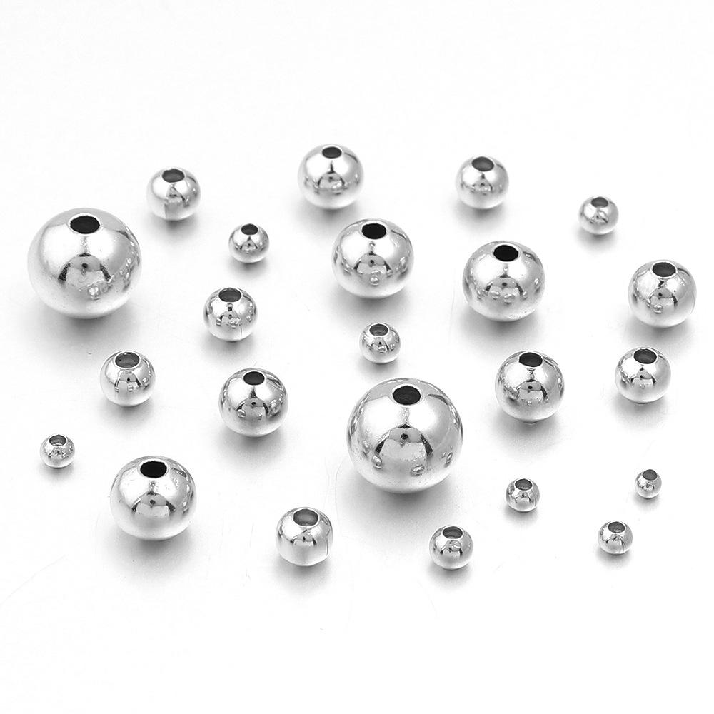 100 Perles d'espacement en cuivre plaqué or à grand trou, Accessoires de bijoux faits main DIY