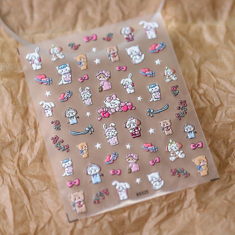 

Qiji Cartoon Cute Small Animal Three-Dimensional Relief Nail Stickers with Pajamas Waterproof Nail Sticker Kx325 kx325 (stereo)