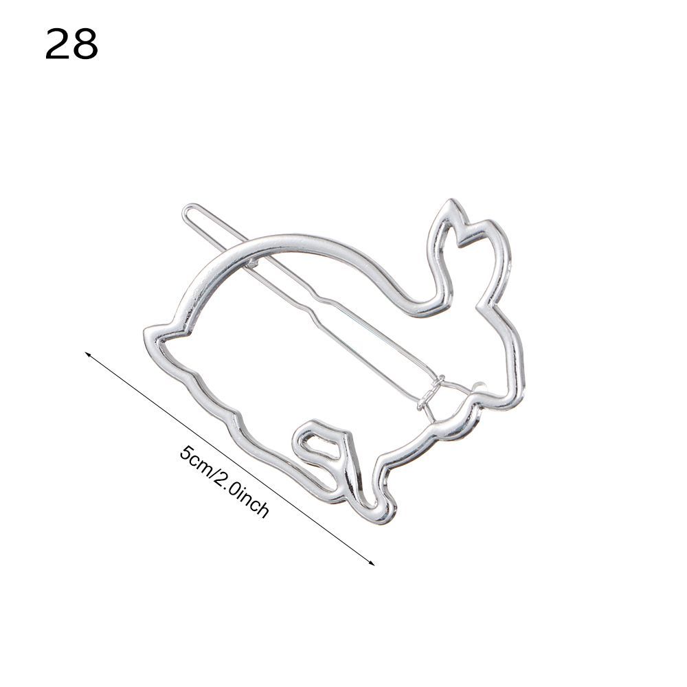 Hair Ornaments Woman Hair Accessories Moon Circle Hairgrip Metal Hairpins Triangle Hair Clip