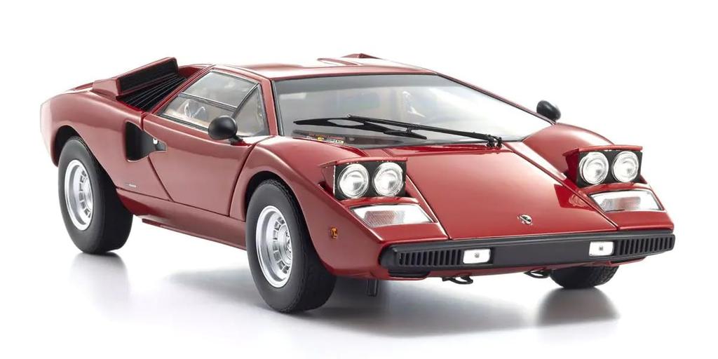 Kyosho Original Maßstab Lamborghini Countach LP400 Fertigmodell KS08321RT 1/18 (rot)