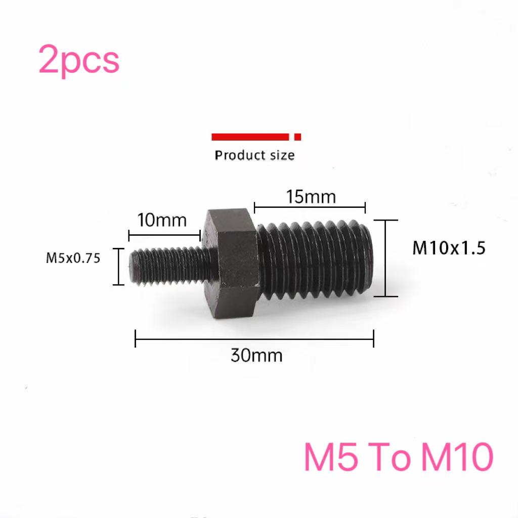 2Pcs M5 to M10 M14 M16 Angle Grinder Thread Adapter Female to Male Converter Thread Reducer Attachment Power Tool Accessories