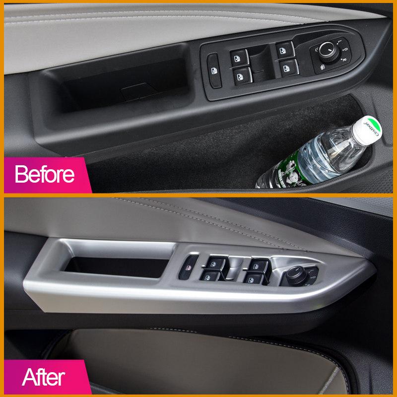 ABS Carbon Auto Tür Armlehne Panel Fenster Schalter Lift Tasten Abdeckungen Trim Für Volkawagen VW Golf 8 MK8 2022 Zubehör