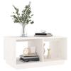  Coffee Table, White, 80x50x40 Cm, Solid Pine Wood