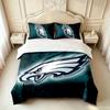 Philadelphia Eagles (5) 3 parçalı set yumuşak ve rahat aile ve arkadaşlar için ideal bir hediye Bir nevresim takımı ve iki yastık kılıfı içerir