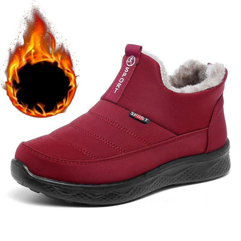 Winter Herren- und Damen-Baumwollstiefel, Warme und rutschfeste Übergrößen-Schneestiefel, Modische Baumwollschuhe