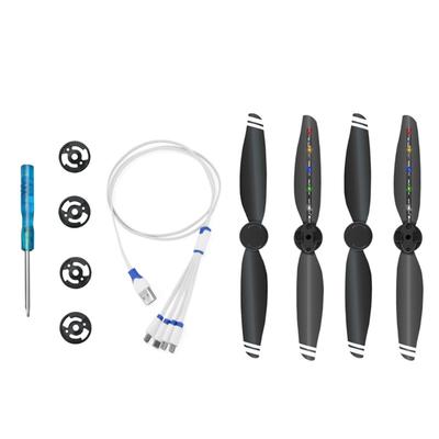 Fall Resistant Rechargeable  LED Light Foldable H Propellers  Hing Vane Fit for  Air 2 Drone