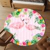 1pc Flamingo, Tropical Round Chair Mat Area Rug - Non-Slip, Floor Mat for Office, Bedroom, Home Decor Christmas Gift P0811190