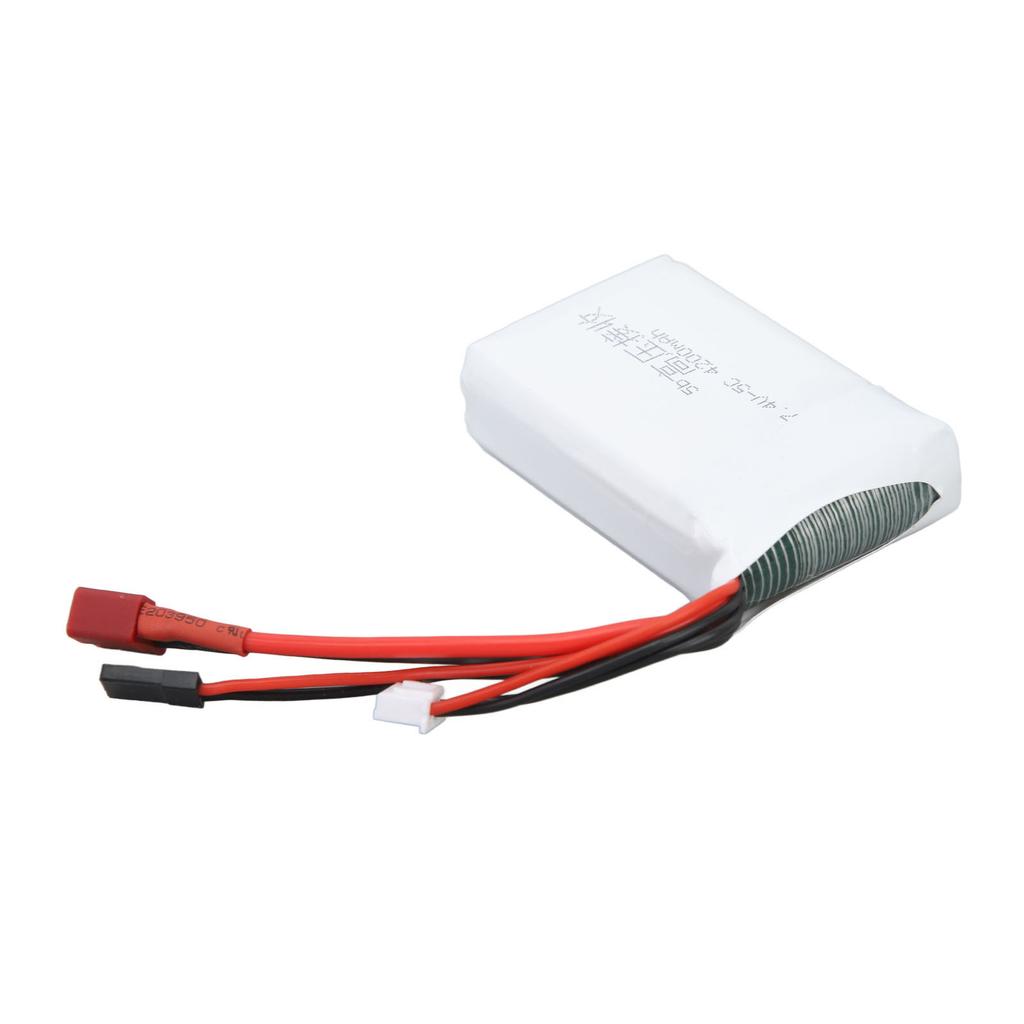 RC 7.4V 4200mAh Lithium Battery Lightweight Overcharge Protection T Plug RC Batteries For RC Toys