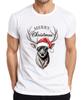 Reindeer Christmas Merry Christmas Santa Hat Sunglasses Unisexs Tshirt