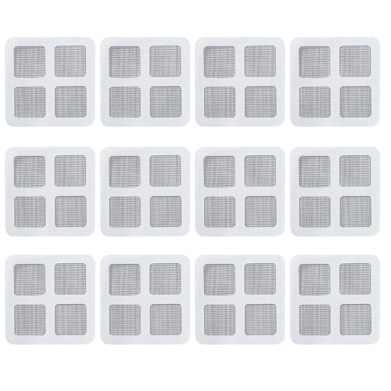 

12/24Pcs Home Window Screen Patches Insect Preventions Screen Broken Holes Repair Mesh Sticker Tape for Window Curtain