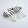 Cross-border Stainless Steel Travel Cutlery Set: Knife, Fork, Spoon, Straw, Chopsticks, and Portable Bag.