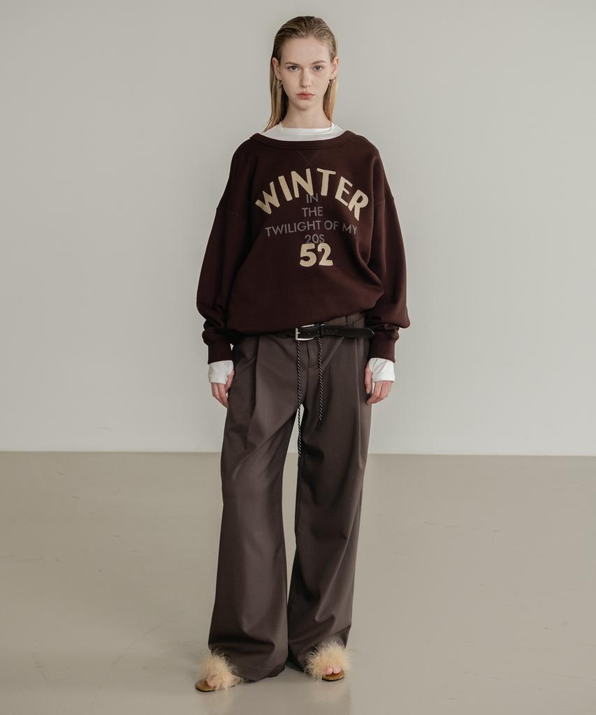 SSIN AND LEE (W) Solive Winter Cotton Sweatshirt Brown