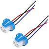 Bittwee 2PCS Car Headlight Wiring Harness, 9004 Female Ceramic High Temperatures Vehicle Headlight Plug Socket, Automotive Fog Lights Socket Adapter