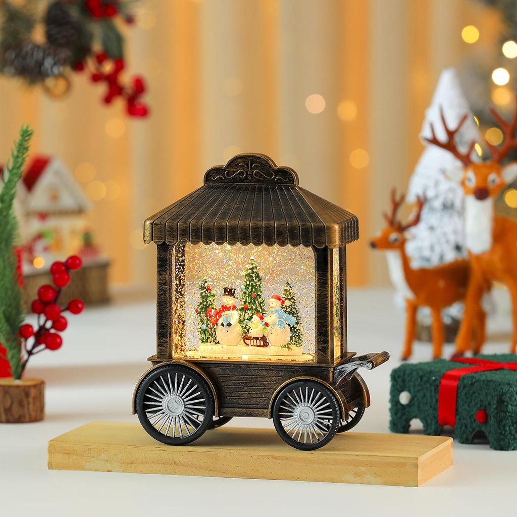 Lampa Śnieżna Mikołaja Pudełko Muzyczne: Świąteczna Lampka Nocna Ozdoba