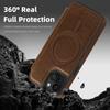 For iPhone 14 Case Compatible with MagSafe RFID Blocking Card Holder Leather Phone Cover