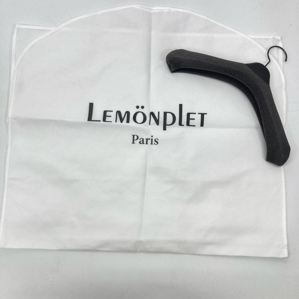 LEMONPLET Black faux shearling zip long coat coat S blackUsed