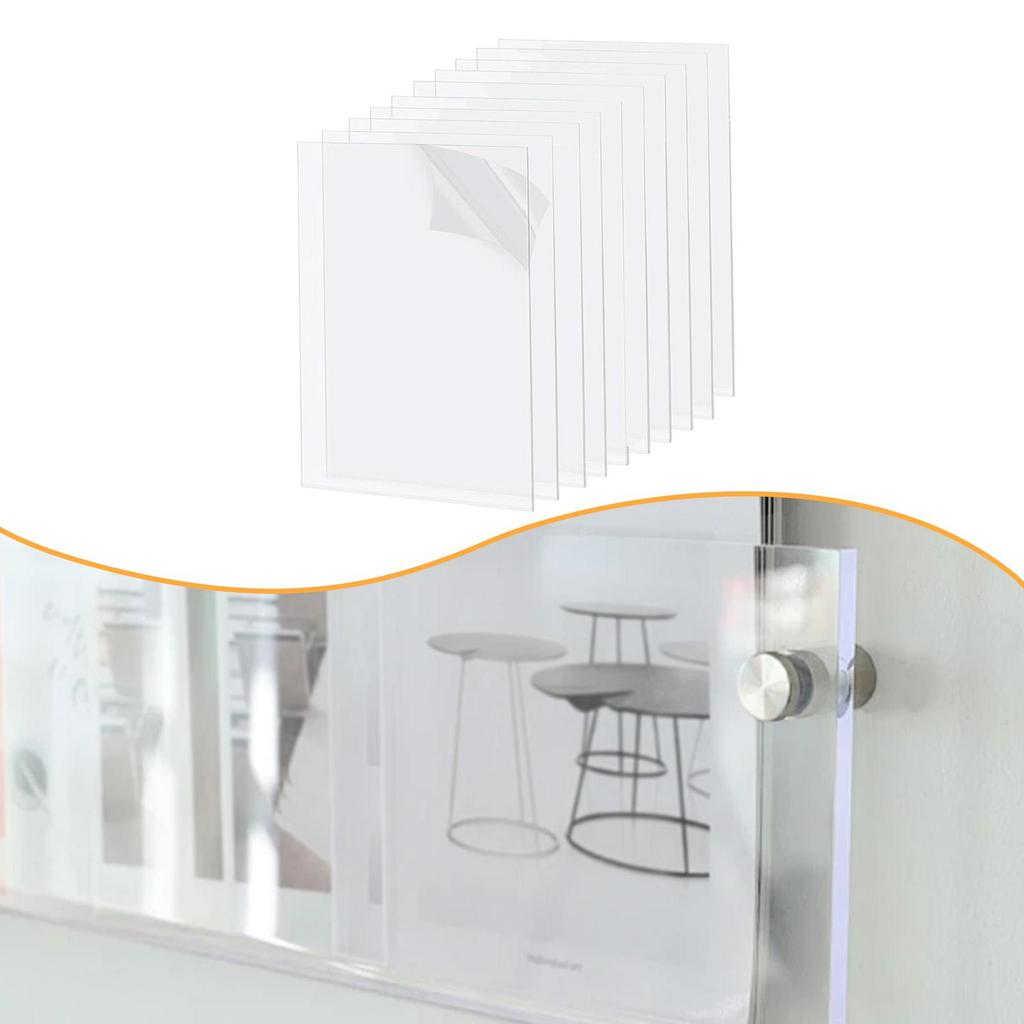Clear Acrylic Photo Frame Sheet with Protective Film for Posters Invitations Signage and Wall Decoration