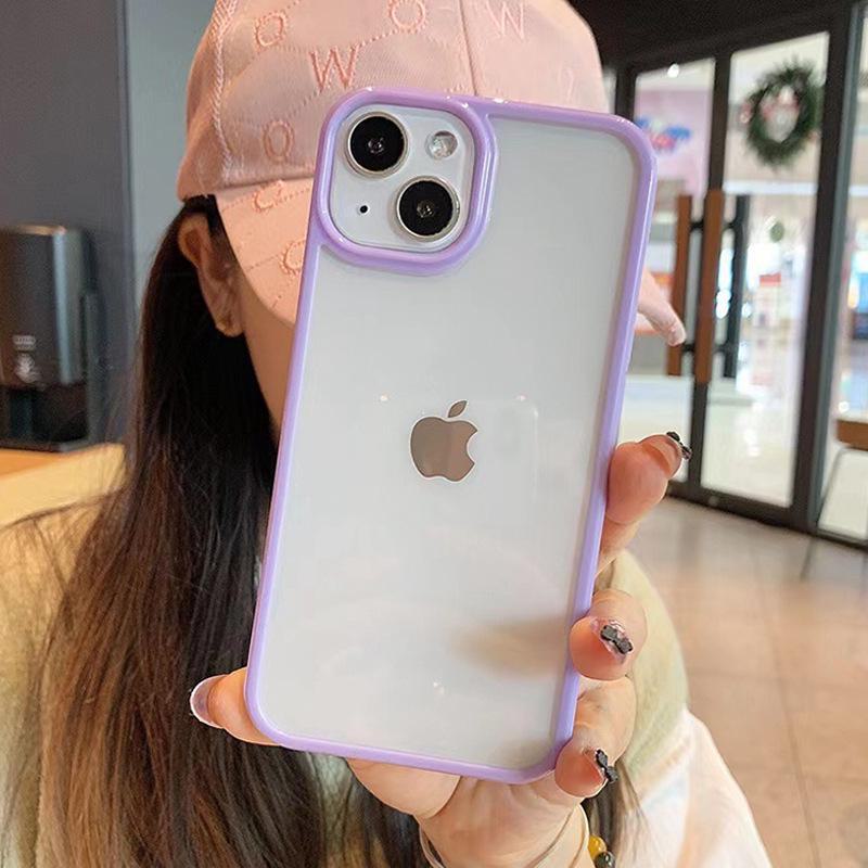 

Акриловый чехол «два в одном» для iPhone 16 с утолщенной канавкой iPhone 11 Pro фиолетовый