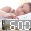 12/24H Display LED Desk Clock Temperature Display Mirror Digital Alarm Clock  Desktop
