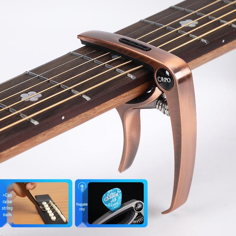 Metal Guitar Capo & Tuner Clip for Acoustic/Electric Guitars & Ukuleles