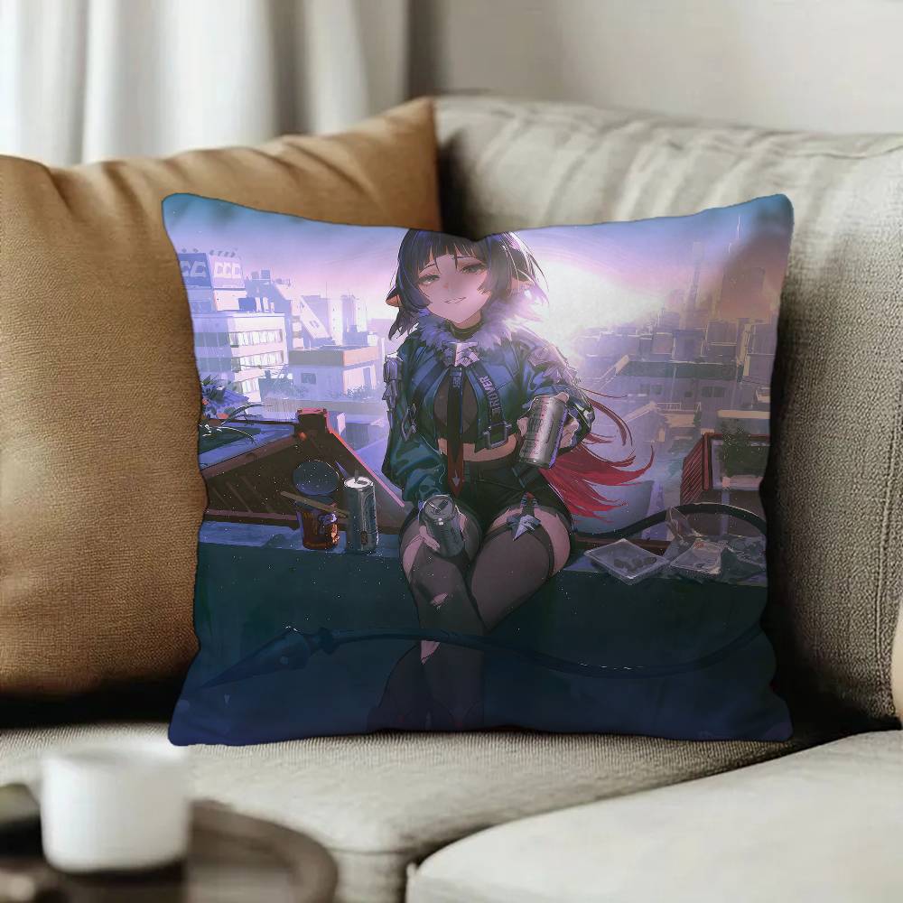 Anime Gaming Zenless Zone Zero Jane Doe Pillow Gifts Home Office Furnishings Bedroom Sofa Car Cushion Cover case 45x45cm