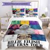 3pcs Duvet Cover Set (1*Duvet Cover + 2*Pillowcase, Without Core), Billie Eilish Print Soft All‑Season Bedding Set, Home Bedroom Decor Gift