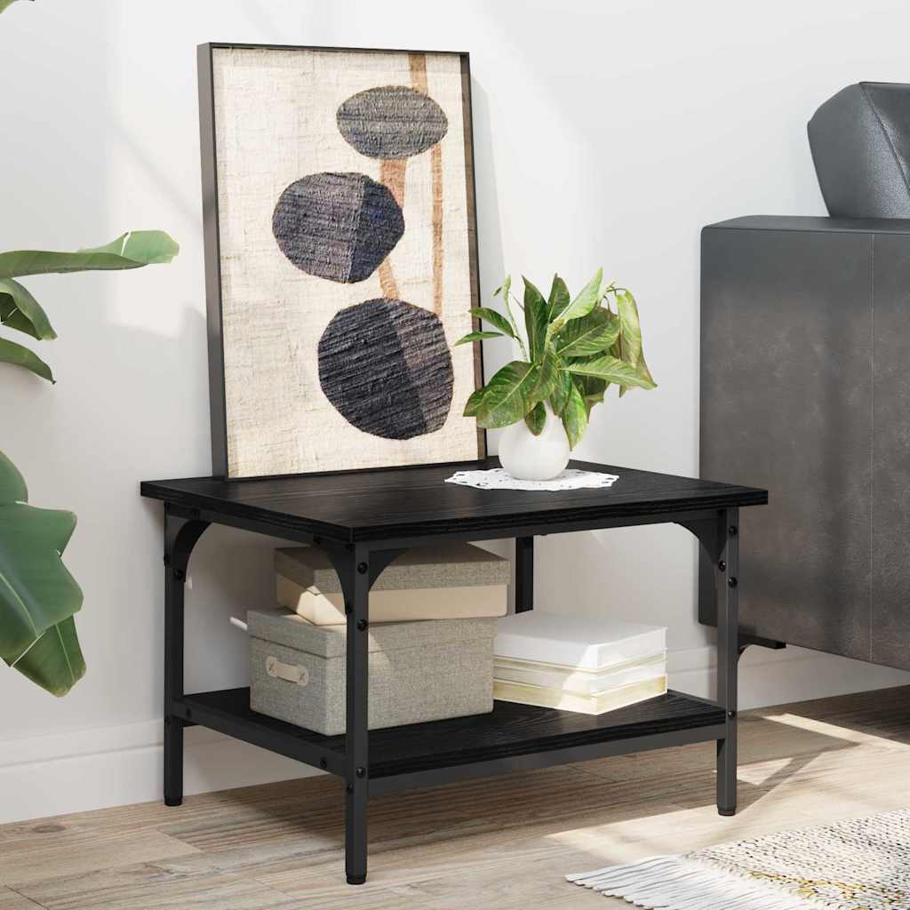 Printer Stand Black Oak Effect 50 x 40 x 38 cm