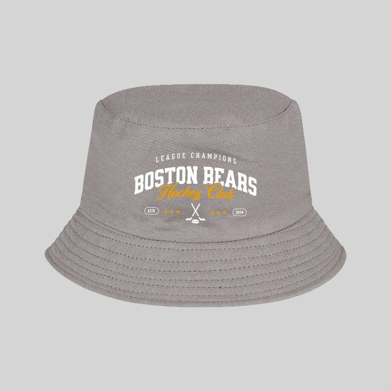 

MLFO Boston Bears Printed Fisherman Hat Lightweight, Breathable, Foldable Sporty Retro Style Unisex Daily Commute Holiday Gift сірий